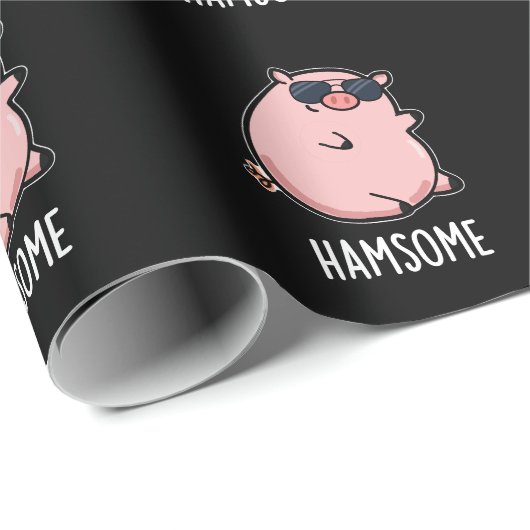Hamsome Grappig Pun Dark BG Cadeaupapier (Rol Hoek)