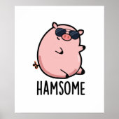 Hamsome Grappig Pun Poster (Voorkant)