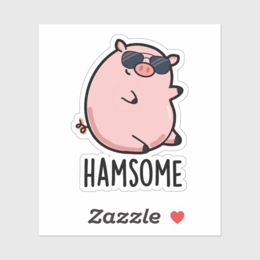 Hamsome Grappig Pun Sticker (Vel)