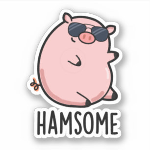 Hamsome Grappig Pun Sticker
