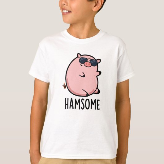 Hamsome Grappig Pun T-shirt (Voorkant)