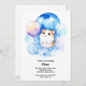 Hamster 1e verjaardag kaart (Voorkant / Achterkant)