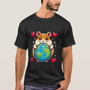 Hamster Aardedag Knuffel Liefhebber Eigenaar Plane T-shirt