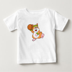 Hamster als Basketballspeler met Basketball