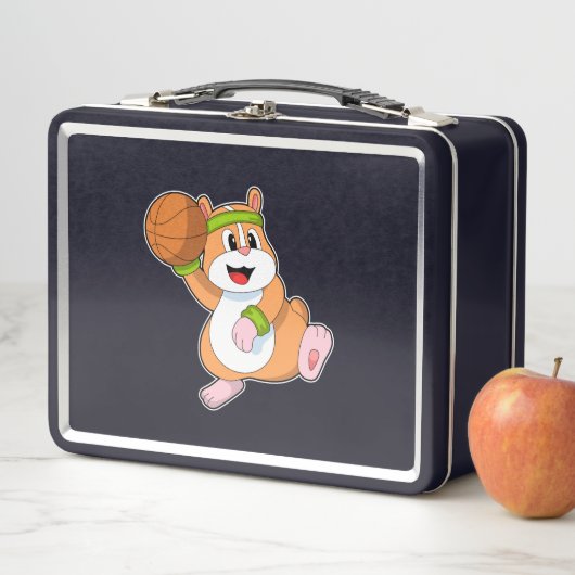 Hamster als Basketballspeler met Basketball (In situ)