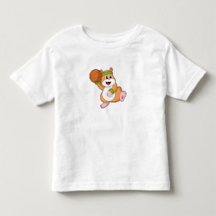 Hamster als Basketballspeler met Basketball Kinder Shirts