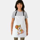 Hamster als Basketballspeler met Basketball Schort (Insitu)