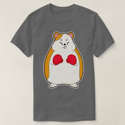 hamster als boxer met boxinghandschoenen t-shirt (Design voorkant)