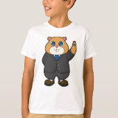 Hamster als bruidegom met trouwring t-shirt (Voorkant)