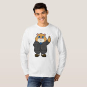 Hamster als bruidegom met trouwring t-shirt (Voorkant volledig)