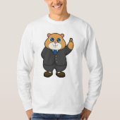 Hamster als bruidegom met trouwring t-shirt (Voorkant)
