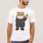 Hamster als bruidegom met trouwring t-shirt (Voorkant)