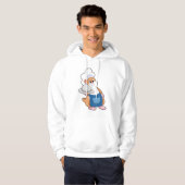 Hamster als Cook met Platter Hoodie (Voorkant volledig)