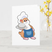 Hamster als Cook met Platter Kaart (Gele Bloem)