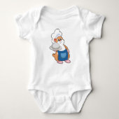 Hamster als Cook met Platter Romper (Voorkant)