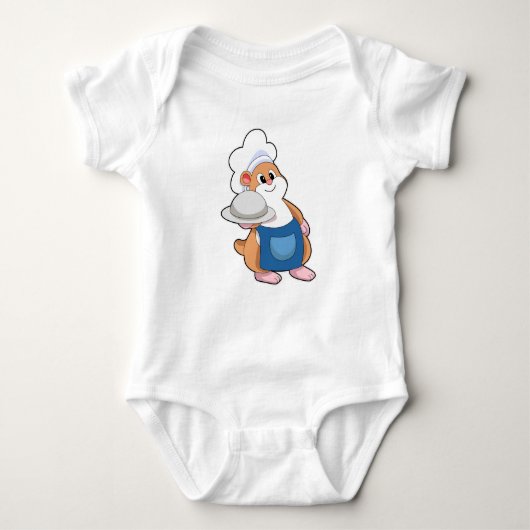 Hamster als Cook met Platter Romper (Voorkant)