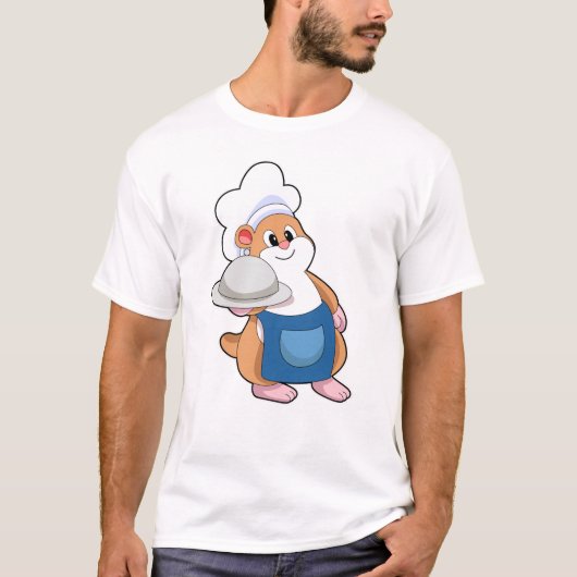 Hamster als Cook met Platter T-shirt (Voorkant)