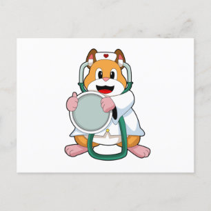 Hamster als Doctor met Stethoscoop.PNG Briefkaart