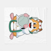 Hamster als Doctor met Stethoscoop.PNG Fleece Deken (Voorkant (Horizontaal))