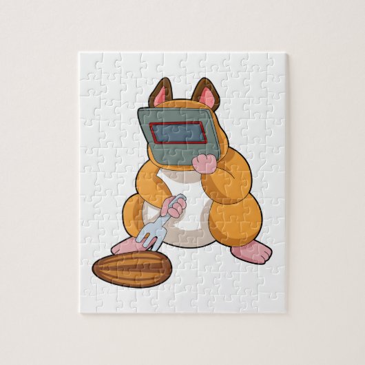 Hamster als lasser.PNG Legpuzzel (Verticaal)