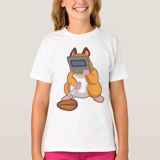 Hamster als lasser.PNG T-shirt (Voorkant)