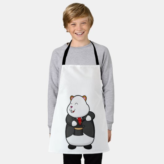 Hamster als Magicaliër met Magische wand en Pet Schort (Gedragen)