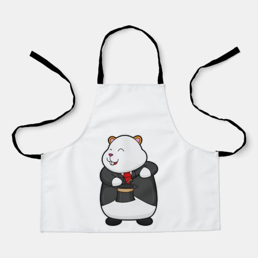 Hamster als Magicaliër met Magische wand en Pet Schort (Voorkant)