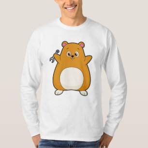 Hamster als Mechanisch met een sleutel T-shirt