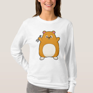 Hamster als Mechanisch met een sleutel T-shirt