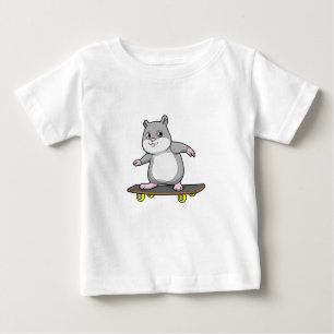 Hamster als Skater met Skateboard