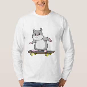 Hamster als Skater met Skateboard T-shirt