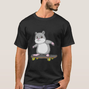Hamster als Skater met Skateboard T-shirt