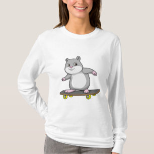 Hamster als Skater met Skateboard T-shirt
