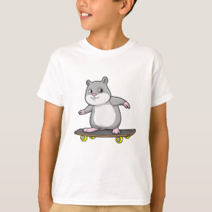 Hamster als Skater met Skateboard T-shirt