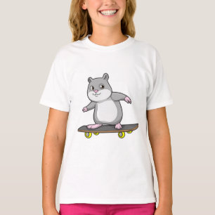Hamster als Skater met Skateboard T-shirt