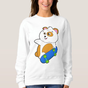 Hamster als Skater met Skateboard Trui
