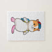 Hamster als student met rugzak en Pet Legpuzzel (Horizontaal)