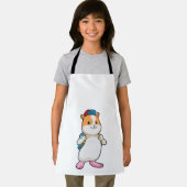 Hamster als student met rugzak en Pet Schort (Insitu)