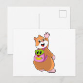 Hamster als student met rugzak.PNG Briefkaart (Voorkant / Achterkant)
