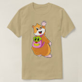 Hamster als student met rugzak t-shirt (Design voorkant)