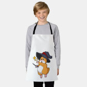 Hamster als Tovenaar met Magische Wand Schort (Gedragen)