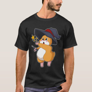 Hamster als Tovenaar met Magische Wand T-shirt