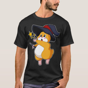 Hamster als Tovenaar met Magische Wand T-shirt