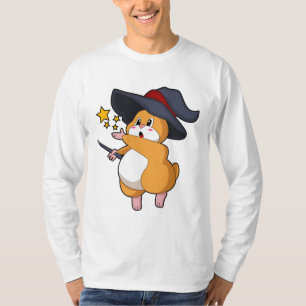 Hamster als Tovenaar met Magische Wand T-shirt