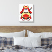 Hamster als Warrior met Armor Canvas Afdruk (Insitu (Slaapkamer))