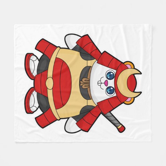 Hamster als Warrior met Armor Fleece Deken (Voorkant (Horizontaal))