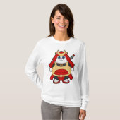 Hamster als Warrior met Armor T-shirt (Voorkant volledig)