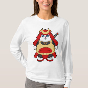Hamster als Warrior met Armor T-shirt