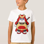 Hamster als Warrior met Armor T-shirt (Voorkant)