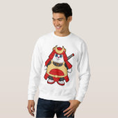 Hamster als Warrior met Armor Trui (Voorkant volledig)